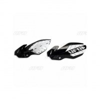 UFO OSŁONY RĄK (HANDBARY) FLAME KAWASAKI KXF 250/450 13-17 KOLOR CZARNY/BIAŁY (Z MOCOWANIAMI) 
