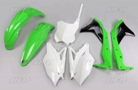 UFO KOMPLET PLASTIKÓW KAWASAKI KXF 250 18-20 KOLOR OEM 19 (BIAŁY/ZIELONY) (KA225E999A) 