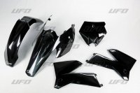 UFO KOMPLET PLASTIKÓW KTM SX 05-06, EXC 05-07 KOLOR CZARNY (KT503E001) (BŁOTNIK TYŁ BEZ PINÓW NA LAMPĘ) 