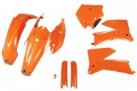 UFO KOMPLET PLASTIKÓW (FULL KIT) Z OSŁONAMI TELESKOPÓW (AMORTYZATORÓW) KTM SX / SXF 05-06 KOLOR OEM (POMARAŃCZOWY) (KT503E999) 