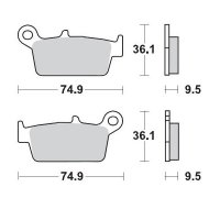 MOTO-MASTER KLOCKI HAMULCOWE KH131 SINTER METAL OEM: 11 (SINTERPRO RACING) HONDA: CR 80-125-250-500, XR 250-400-600-650, Kawa 