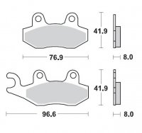 MOTO-MASTER WYPRZEDAŻ KLOCKI HAMULCOWE KH135 / KH214 SINTER METAL RACING: 12 (SINTERPRO SERIES RACING GP) KAWASAKI: KX 125-250-5 