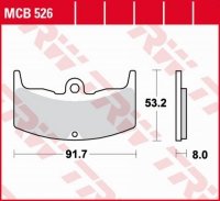 TRW ZF KLOCKI HAMULCOWE KH080 ORGANIC HONDA VT 250F 83-87, CBX 400F 82-84, VT 500E 83-85, CBX 550 82-84 PRZÓD 