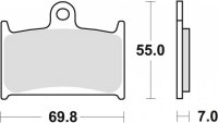 TRW ZF KLOCKI HAMULCOWE KH145 KH236 ORGANIC SUZUKI GSF 1200 96-00, RF 900 94-97 PRZÓD (PROMOCJA) 