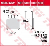 TRW ZF KLOCKI HAMULCOWE KH369/4 CARBON RACING KAWASAKI ZX-6RR 600, ZX-6R 636 03-06, ZX-10R 04-07, ZX-12R 04-06, SUZUKI GSX-R 100 