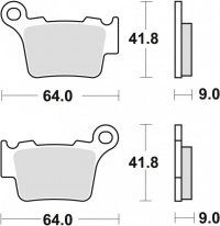 TRW ZF KLOCKI HAMULCOWE KH368 SINTER OFFROAD (WYCZYNOWE) BMW G 450 X / SMR 08-11, KTM EXC / SX 125 04-16, EXC / SX 250 03-17, EX 