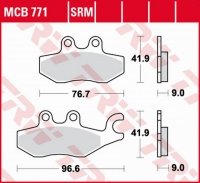 TRW ZF KLOCKI HAMULCOWE KH418 SINTER PIAGGIO BEVERLY 125 10-, MEDELEY 125 16-, MP3 125 09-12, X7 125 08-12, XEVO 125 07-, MEDELE 