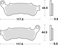 TRW ZF KLOCKI HAMULCOWE KH388 SINTER STREET HONDA CBF 500 04-08, CBF 600 04-15, NT 700 V 06-13, XL 700 V 08-13, XL 1000 V 04-13, SUZUKI BURGMAN 125 07-13, PRZÓD (PROMOCJA) 