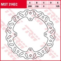 TRW ZF TARCZA HAMULCOWA TYŁ KTM SX 85 03-10 (200X110X3MM) WAVE 