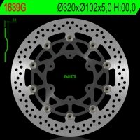 NG TARCZA HAMULCOWA PRZÓD SUZUKI GSXR ABS 1000 17-19 (320X102X5,0MM) (6X8,5MM) PŁYWAJĄCA (ŚRODEK ALUMINIOWY) 
