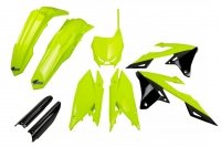 UFO 2024/11 KOMPLET PLASTIKÓW (FULL KIT) Z OSŁONAMI TELESKOPÓW (AMORTYZATORÓW) SUZUKI RMZ 250 19-25, RMZ 450 18-25 KOLOR ŻÓLTY F 
