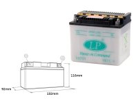 LANDPORT Yamaha TW 125 (98-05) akumulator motocyklowy obsługowy - bez elektrolitu 