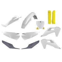 POLISPORT KOMPLET PLASTIKÓW HUSQVARNA TC/FC TPI '19-'22 KOLOR BIAŁO SZARO ŻÓŁTY 