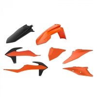 POLISPORT KOMPLET PLASTIKÓW KTM EXC/EXC-F TPI '20-'23 KOLOR POMARAŃCZOWY CZARNY 