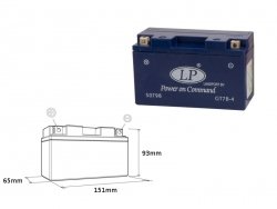 LANDPORT akumulator żelowy bezobsługowy Bombardier (Can Am) DS 450 (09-10) 