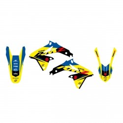 BLACKBIRD KOMPLET NAKLEJEK (OKLEIN) SUZUKI RMZ 450 08-17 DREAM 5 KOLOR NIEBIESKI ŻÓŁTY CZARNY