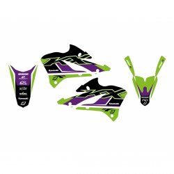 BLACKBIRD KOMPLET NAKLEJEK (OKLEIN) KAWASAKI KX 250F 13-16 DREAM 4 KOLOR ZIELONY CZARNY