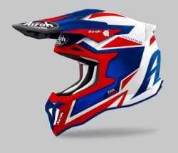 KASK AIROH STRYCKER AXE BLUE/RED GLOSS XL