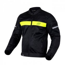 KURTKA TEKSTYLNA OZONE DART BLACK/FLUO YELLOW XL