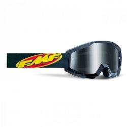 GOGLE FMF JUNIOR POWERCORE CORE BLACK - SZYBA MIRROR SILVER YOS