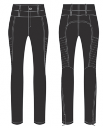 SPODNIE JEANS REBELHORN ASH LADY BLACK W34L30