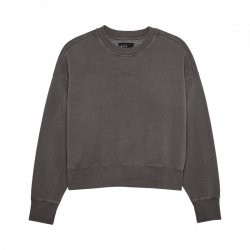 BLUZA FOX LADY WORDMARK OVERSIZED FLEECE CREW PEWTER M