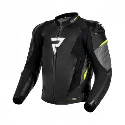 KURTKA SKÓRZANA REBELHORN VELOCE BLACK/GREY/FLUO YELLOW 54