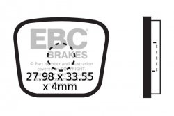 CFA278R - Klocki hamulcowe rowerowe (organiczne wyczynowe) EBC Brakes
