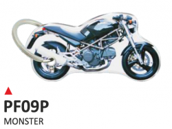 ONEDESIGN Dwustronny wypukły brelok na klucze Ducati Monster dark