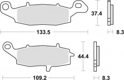 TRW klocki hamulcowe przód lewe Suzuki VL  1500 Intruder C ( 05-08)