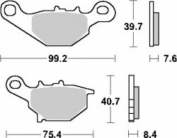 SBS PROMOCJA KLOCKI HAMULCOWE KH230 / KH396 STREET STANDART CERAMIC SUZUKI AN 150 98-01, AN 125 94-05, UC 125/150 99-02, UK 125 
