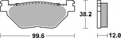 SBS PROMOCJA KLOCKI HAMULCOWE KH319 STREET STANDART CERAMIC KOLOR CZARNY PASUJE DO: YAMAHA XP500/530, T-MAX TYŁ