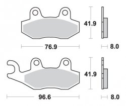 SBS KLOCKI HAMULCOWE KH135 / KH214 STREET PERFORMANCE (EXCEL) SINTER KOLOR ZŁOTY