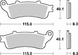 SBS KLOCKI HAMULCOWE KH261 / KH281 STREET STANDART CERAMIC KOLOR CZARNY PASUJE DO: HONDA CBR1000RR, XL1000VAR, VFR800 TYŁ