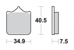 SBS KLOCKI HAMULCOWE KH322 STREET PERFORMANCE (EXCEL) SINTER KOLOR ZŁOTY