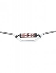 RENTHAL KIEROWNICA 7/8 CALA (22MM) MX MINI HANDLEBAR SILVER/GREY KAWASAKI KX 65 02-16 PADDED KOLOR SREBRNY/SZARY Z GĄBKA