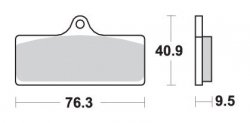 SBS WYPRZEDAŻ KLOCKI HAMULCOWE KH315 TRACK AND SPORT SINTER DO ZACISKU A.P. RACING CP 4488 TWO PAD RADIA, 4 PISTON MONOBLOCK KOL