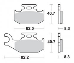 SBS PROMOCJA KLOCKI HAMULCOWE KH414 OFF-ROAD SINTER KOLOR ZŁOTY