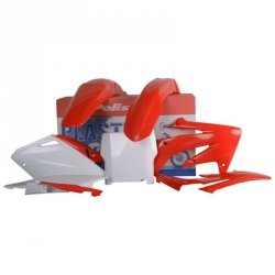 POLISPORT WYPRZEDAŻ KOMPLET PLASTIKÓW HONDA CRF 250R 04-05 KOLOR CZERWONO BIAŁY OEM