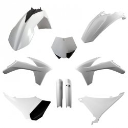 POLISPORT KOMPLET PLASTIKÓW (FULL KIT) KTM SX 11; XC/XC-F 11 W ZESTAWIE OSŁONY AMORTYZATORÓW (8398500002) KOLOR BIAŁY