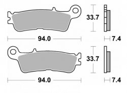 SBS KLOCKI HAMULCOWE NOWOŚĆ KH755 OFF-ROAD SINTER KOLOR ZŁOTY FANTIC XX 125, XEF/XXF 250/450, XEX 250 22-, YAMAHA YZ 250 22-, WR