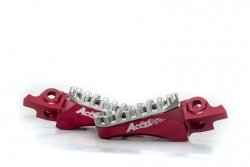 ACCEL PODNÓŻKI HONDA CRF 250/450R,X 04-17,CRF150R 07-16,CR125/250 02-07,ALUMINIUM 7075,KOLOR CZERWONY,REGULOWANA SZEROKOŚĆ