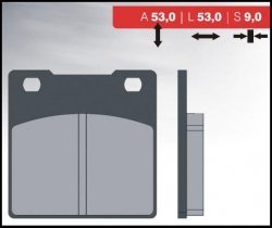 BRENTA KLOCKI HAMULCOWE KH161 KAWASAKI ZXR/ZZR/ZRX/ZX TYŁ (FT 3054)