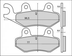 BRENTA KLOCKI HAMULCOWE KH228 SPIEK METALICZNY (ZŁOTE) (FT 4070)