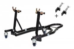 BIKETEC PRO PODNOŚNIK / STOJAK POD MOTOCYKL NA TYŁ (ADAPTERY V I L W ZESTAWIE) NA WÓZKU (MOŻLIWOŚC ŁATWEGO PRZESTAWIENIA MOTOCYK