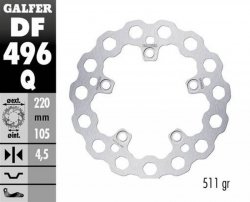 GALFER TARCZA HAMULCOWA TYŁ YAMAHA YZF-R6 03-23; YZF-R1 04-23; MT-10 16- (CUBIQ FIXED) (220X105X5MM)