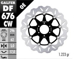 GALFER TARCZA HAMULCOWA PRZÓD HONDA CBR 600F4 99-00; CBR 900RR 92; VFR 800 89-13; CROSSRUNER X 11-14; XL 1000V VARADERO 99-02; G