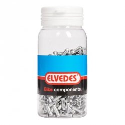 ELVEDES WYPRZEDAŻ ALUMINIOWA KOŃCÓWKA LINKI KOLOR SREBRNY OPAKOWANIE ZBIORCZE 500SZT