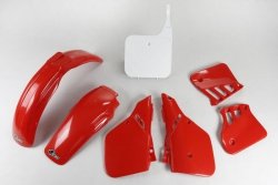 UFO KOMPLET PLASTIKÓW HONDA CR 125 87-88, KOLOR OEM 88 (CZERWONY/BIAŁY)