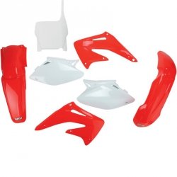 UFO KOMPLET PLASTIKÓW HONDA CRF 450 R 04 KOLOR OEM (CZERWONY/BIAŁY) (HO107E999)